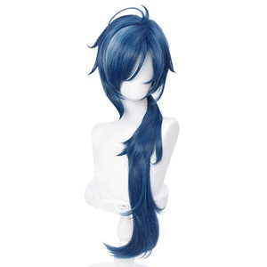 Großhandel Genshin Impact Anime Perücke 80cm Lang Dunkelblau <span class=keywords><strong>Kaeya</strong></span> Perücke Cosplay Synthetische Hitzebeständige Halloween-Party Haarperücken - Product Image 2