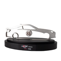 Haute qualité 5mm d'épaisseur en acier forme de voiture de course signe personnalisé créatif automobile artisanat Plaque sport trophée prix gravé