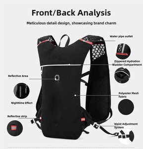 Chaleco ultraligero de nailon personalizado para correr al aire libre para mujer con capacidad de hidratación de 5L, senderismo, carrera de maratón - Product Image 4