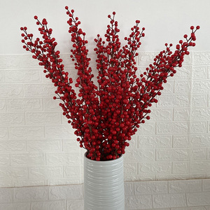 Baies rouges artificielles Suzume Ii 60cm, fruits porte-bonheur, décoration de la maison, ornement de Noël et du Nouvel An - Product Image 2