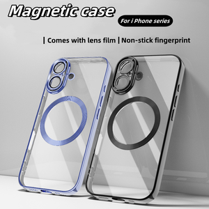 Custodia <span class=keywords><strong>Trasparente</strong></span> Magnetica Wireless NFC Antiurto in <span class=keywords><strong>Silicone</strong></span> per <span class=keywords><strong>iPhone</strong></span> 17 15 Pro Max 14 12 <span class=keywords><strong>13</strong></span> 16 Plus - Product Image 3