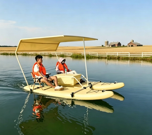 Catamaran gonflable double SUP de qualité commerciale, portable, pour jeux aquatiques, pêche et vélos aquatiques pour lac - Product Image 5