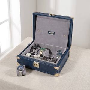 Boîte de rangement élégante en cuir de crocodile à 8 fentes Boîte de <span class=keywords><strong>montre</strong></span> élégante avec 8 fentes <span class=keywords><strong>pour</strong></span> montres - Product Image 1