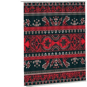 Red <b>Black</b> Tribal Polyester Shower Curtain Bathroom Curtain Digital Print Custom Print Waterproof for Home Shower Bulk Wholesale - Product Image 5