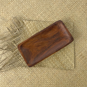 Ensemble de plateaux faits à la main en teck naturel de style moderne, écologiques, 7,9 pouces, décoratifs pour la maison et les dîners de mariage, emballés dans une boîte - Product Image 1