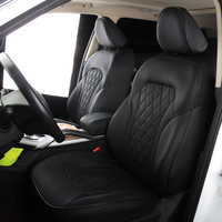 Housse de siège de voiture classique noire de luxe en PVC imperméable, ensemble complet toutes saisons pour Ford Chevrolet Aveo