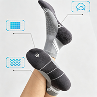 Chaussettes de course personnalisées en gros avec logo – Chaussettes de sport quotidiennes en nylon/coton absorbant la transpiration et respirantes pour la course et le cyclisme