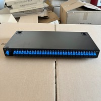 Peralatan serat optik 32 Port 1U Model pelat Panel Patch dengan Panel Patch optik untuk jaringan WiFi