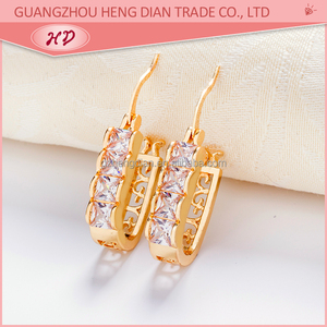 2017 dubai 18 chapado en oro pendiente de joyería de diseños - Product Image 4