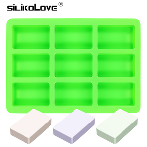 Molde de silicona resistente de alta calidad, <span class=keywords><strong>forma</strong></span> <span class=keywords><strong>Rectangular</strong></span> para jabón, bandeja de cubitos de hielo, moldes para hornear multiusos - Product Image 2