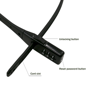 Codice a 3 cifre regolabile in acciaio e lega di zinco lucchetto per <span class=keywords><strong>bicicletta</strong></span> lucchetto a combinazione casco di sicurezza e dispositivo <span class=keywords><strong>antifurto</strong></span> per <span class=keywords><strong>bicicletta</strong></span> - Product Image 4