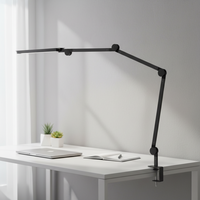 Lampe de bureau LED moderne en aluminium de style nordique, protection des yeux, 3 sources lumineuses, sans scintillement, bras flexible et réglable, lampe de table