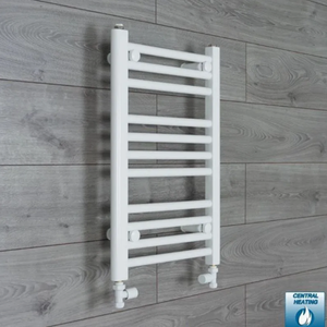Radiateur chauffe-serviettes électrique en acier blanc pour salle de bain - Product Image 3