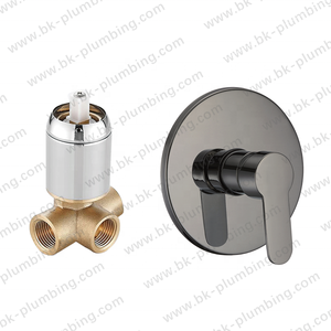Geborsteld Rose Gold Brass Tap <span class=keywords><strong>Stopcock</strong></span> Enkele Handgreep Diverter Wandmontage Verborgen Klep Wastafel Ronde Douche Mixer - Product Image 6