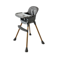 Chaise haute moderne 3 en 1 avec tuyaux en bois pour bébés, enfants, cuisine et hôpital pliables, avec design ergonomique.