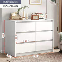 Meuble de rangement moderne en bois blanc pour chambre, salon, salle à manger, table d'appoint, commode durable