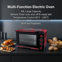 Petits appareils électroménagers de cuisine, four électrique à convection numérique multifonctionnel 43L 1800W haute puissance, facile à nettoyer