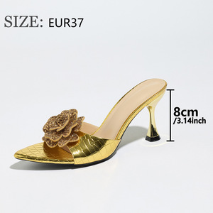 <span class=keywords><strong>Scarpe</strong></span> da <span class=keywords><strong>Donna</strong></span> Rose Diamond <span class=keywords><strong>con</strong></span> Sensazione di Lusso, Sandali <span class=keywords><strong>con</strong></span> <span class=keywords><strong>Tacco</strong></span> Alto alla Moda <span class=keywords><strong>con</strong></span> Strass, Punta a Spillo e Cinturino Singolo - Product Image 5