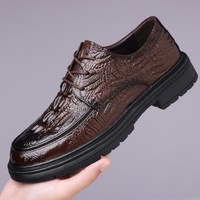 Chaussures habillées britanniques à lacets pour hommes, prêtes à être expédiées, motif printanier, deux couleurs en stock, petites commandes acceptées, livraison rapide