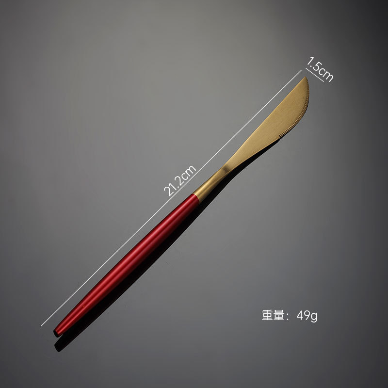 Red dinner knife