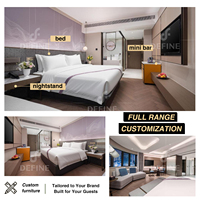Projet clé en main pour hôtels professionnels, mobilier d'hôtel sur mesure, mobilier de chambre à coucher moderne et luxueux, ensembles complets de chambres à coucher pour hôtels 5 étoiles