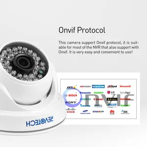 REVODATA 5MP IP מצלמת כיפת IR ראיית לילה רשת מצלמות אבטחה מקורה מעקב P2P (I3012-TS)