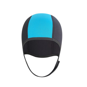 Bonnet de bain unisexe en néoprène de 2,5 mm, protection des oreilles, couleurs mélangées, pour la natation, la plongée et le snorkeling en hiver - Product Image 1