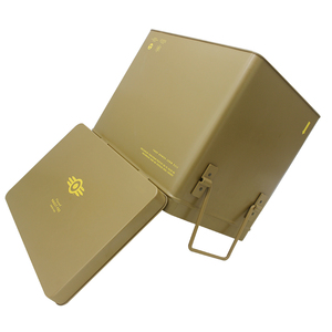 Bán buôn hình chữ nhật lớn thực phẩm tin container kim loại hộp lưu trữ với xử lý - Product Image 6