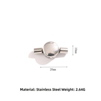 Accessoires de bijoux de luxe, fermoirs de bracelet en acier inoxydable en forme de cœur et de cercle, fermoirs de collier polyvalents de style coréen