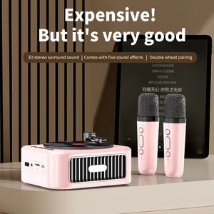 Macaron Color Record Portable Smart Speaker Mini Machine with Wireless <b>Microphone</b> - Product Image 2