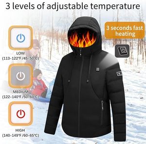 Giacca <span class=keywords><strong>Safari</strong></span> Unisex Personalizzata Antivento Impermeabile con Zip Lunga, Fornitura ODM Invernale, <span class=keywords><strong>Abbigliamento</strong></span> Imbottito Riscaldato USB Ricaricabile - Product Image 4