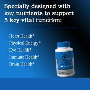 Tabletas Multivitamínicas Saludables para Hombres Mayores de 50 Años, con Biotina, Favorecen la Salud del Corazón, Huesos y Cerebro, la Energía y la Inmunidad (OEM/ODM, Venta Caliente) - Product Image 3