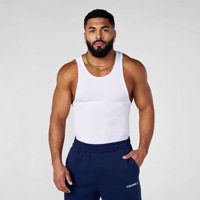 Débardeur côtelé pour homme, coupe ajustée, pour la gym, l'entraînement, la musculation, style stringer, compression athlétique
