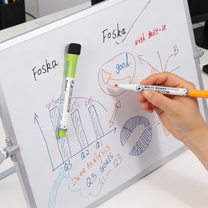 Livraison rapide, écriture fluide, pointe fine, lot de 8 stylos magnétiques pour tableau <span class=keywords><strong>blanc</strong></span> avec gomme intégrée pour une effacement propre sans résidus - Product Image 2