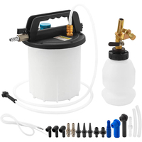 Kit d'extraction de liquide de frein sous vide 3L - Pompe de purge de frein pour une personne avec bouteille de remplissage par siphon 1L et 16 adaptateurs