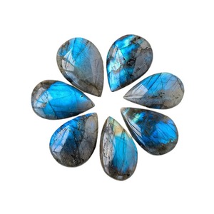 Bán buôn đánh bóng màu xám Labradorite Teardrop Loose Stones tự nhiên màu xanh flash-quang hiệu ứng ánh sáng cho vòng cổ trang sức - Product Image 4