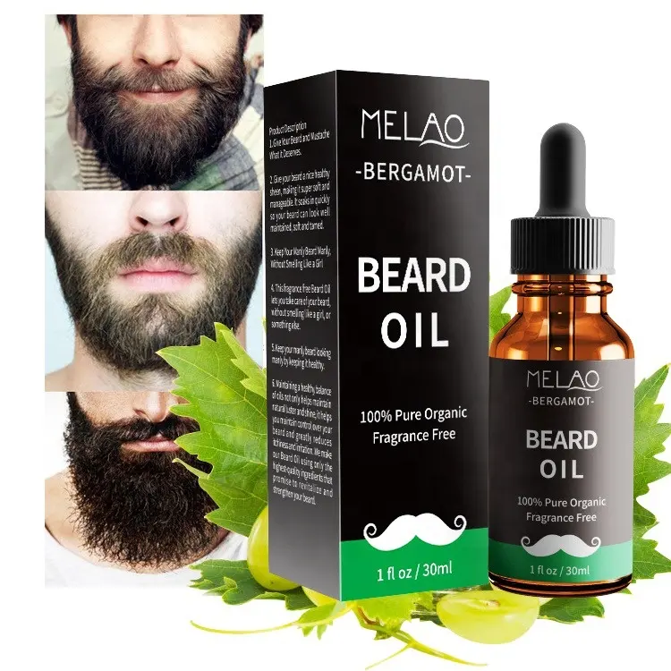 OEM Private Label Custom Organic Men's Beard Care Grooming Oil Pure Natural Promotes Healthy Man Beard Growth Oil