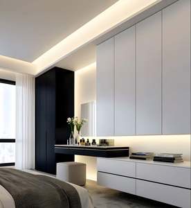 Armoire moderne minimaliste au design simple, commode combinée, ensembles de meubles de chambre à coucher, rangement, buffets personnalisés, présentoir - Product Image 2