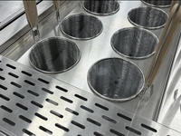 Cuisinière à nouilles au gaz en acier inoxydable, 10 paniers, armoire à double porte - Utilisation commerciale pour la restauration, double température
