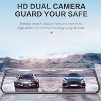 10 pouces écran tactile avant et arrière 4K double caméra Wifi Vision nocturne 4K miroir Dash Cam pour voiture