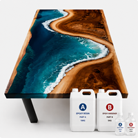 Résine époxy pour tables en bois massif, coulage profond pour comptoirs, meubles et tables sur mesure