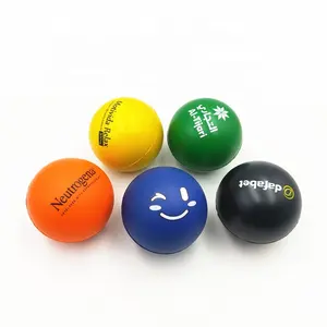 Balle Anti-Stress Anti-Stress Ball Ball Pu Anti-Stress Logo Personnalisé PU Jouet Promotionnel Unisexe Image Cadeaux unisexe avec Logo 63MM