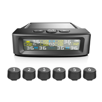 Système d'alarme de sécurité automatique de surveillance de la pression des pneus Surveillance solaire de la température des pneus Camion VR TPMS 6 capteurs