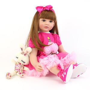 Muñeca <span class=keywords><strong>Reborn</strong></span> Kawaii Rosa bebé de 60cm, recién nacido de alta calidad para bebé, juguete vivo, regalo único y encantador para niñas - Product Image 3