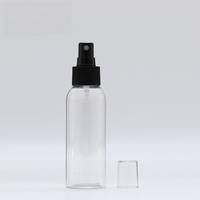 Flacon pulvérisateur PET noir de haute qualité, vide, 50 ml/75 ml/100 ml/250 ml, avec pompe à pression, impression sérigraphique personnalisée, emballage pour soins de la peau