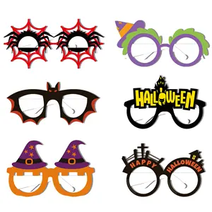 Kacamata pesta Halloween, properti mata kertas, dekorasi, masker pesta Tahun Baru, kacamata Pesta Halloween Natal