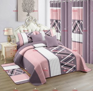 Bán Buôn Hoa Quilt Set 12 Miếng Khăn Trải Giường Cotton Làm Đầy Rèm Bộ Đồ Giường Đặt Cho Vua Giường - Product Image 2