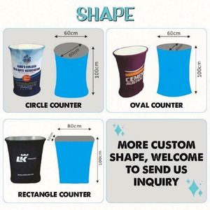 Table de comptoir pliable rectangulaire en aluminium léger, surface en bois, personnalisable, pour promotion et salons professionnels - Product Image 3