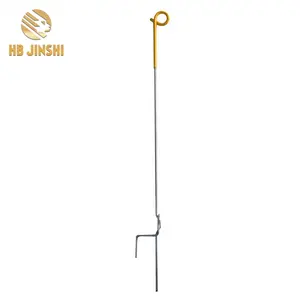 Poteaux de support <span class=keywords><strong>pour</strong></span> clôture électrique de 1,2 m de long avec isolateur jaune, piquets de clôture - Product Image 1