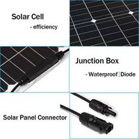 Panneau solaire KUCHER OEM SP80W, efficacité 23%, 78x50cm, 182mm, pliable, 12V/24V, pour camping, camping-cars, bateaux et fourgonnettes